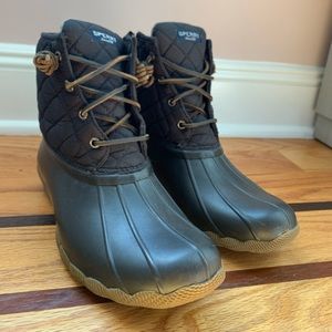 Black Sperry Duck Rainboots